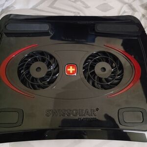 SwissGear Black and Red Dual-Fan Cooling Pad
